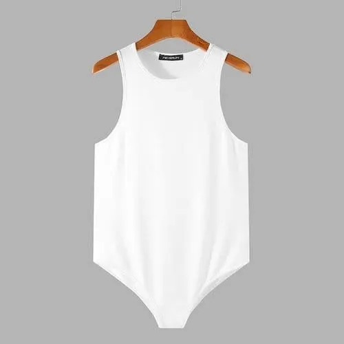 Ladies Sleeveless Bodysuit - Black & White - Vickylilly Fashion Connection